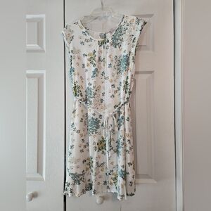 Loft sleeveless dress, ruffle trim